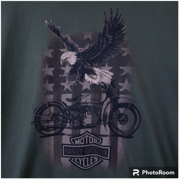 Harley-Davidson Rossiter’s Sarasota FL Graphic T-Shirt Men’s XL OD Green EUC - Picture 3 of 13